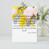 創世記27:41 KJV聖書聖なる書物、 経典Pic Greeting カード (スタンド正面)