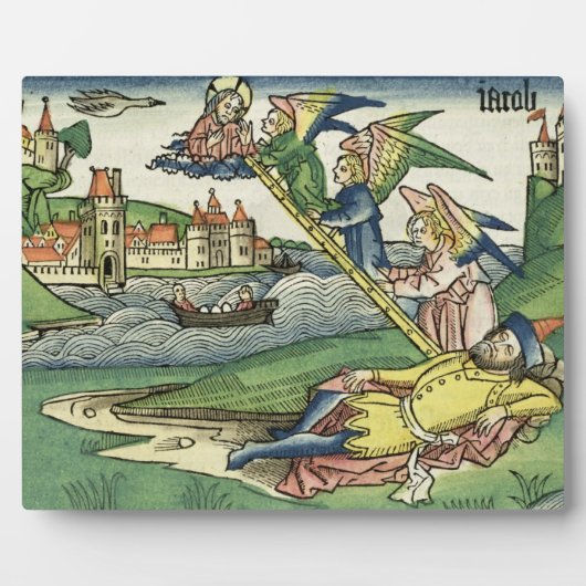 創世記28 10ヤコブの梯子、'ニュルンベルクから フォトプラーク (正面)