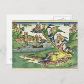 創世記28 10ヤコブの梯子、'ニュルンベルクから ポストカード (正面/裏面)