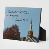 創世記28:16確かに主はこの場所にいる フォトプラーク (側面)