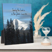 創世記28:16確かに主はこの場所にいる。 フォトプラーク (側面)