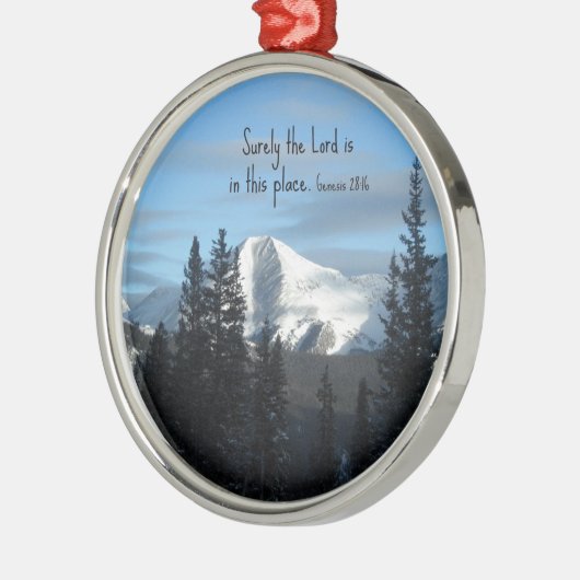 創世記28:16確かに主はこの場所にいる。 メタルオーナメント (左)