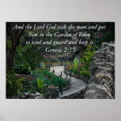 創世記2:15 ポスター (正面)