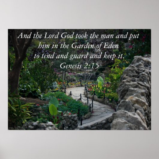 創世記2:15 ポスター (正面)