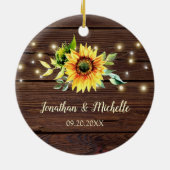 創世記2:24この二つは一つにな結婚る セラミックオーナメント (裏面)