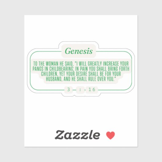 創世記3:16 シール (シート)