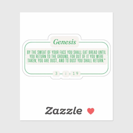 創世記3:19 シール (シート)