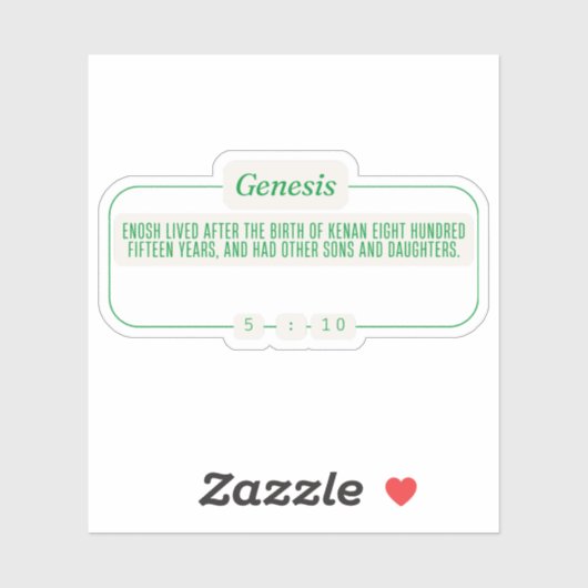 創世記5:10 シール (シート)