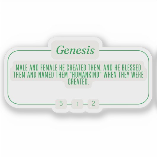 創世記5:2 シール (正面)