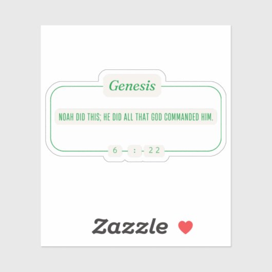 創世記6:22 シール (シート)