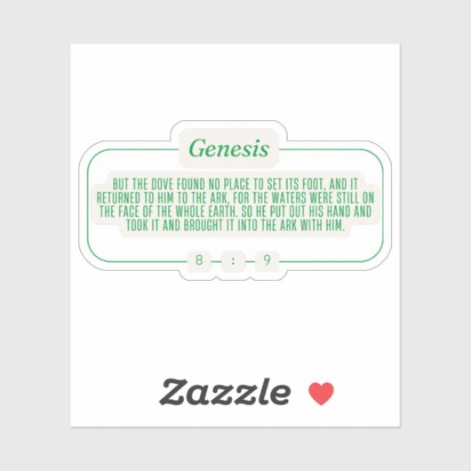 創世記8:9 シール (シート)