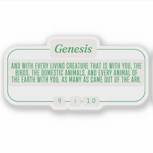 創世記9:10 シール (正面)