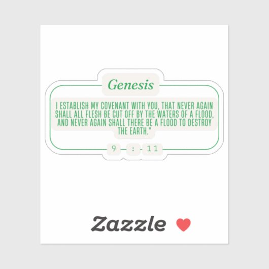 創世記9:11 シール (シート)