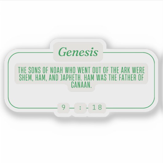 創世記9:18 シール (正面)