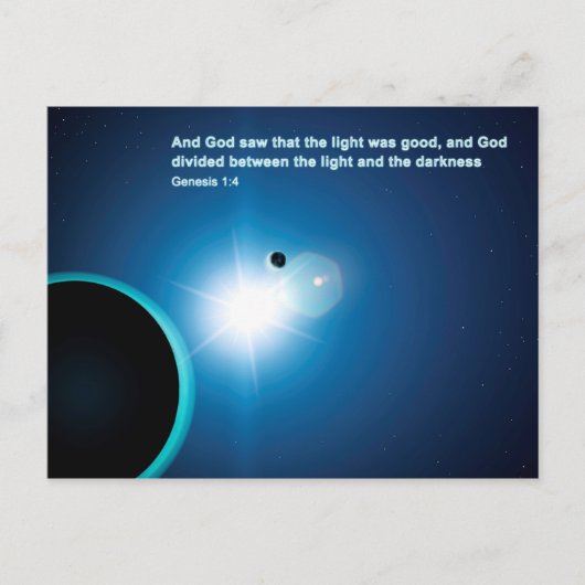 創世記 – 光と闇 ポストカード (正面)