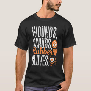 創傷スクラブルゴム手袋ナース看護Rn Medic Tシャツ