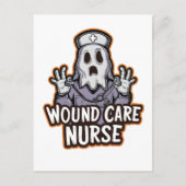 創傷気にナースグール幽霊ナースハロウィーンギフト 案内ポストカード (正面)