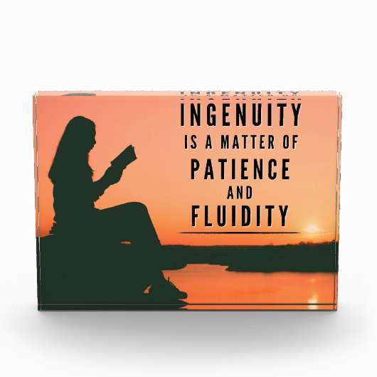 創意工夫の忍耐力感動的- フォトブロック (正面)