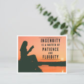 創意工夫の忍耐力感動的- ポストカード (スタンド正面)