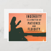 創意工夫の忍耐力感動的- ポストカード (正面/裏面)