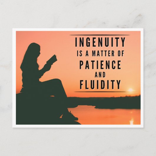 創意工夫の忍耐力感動的- ポストカード (正面)