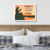 創意工夫は忍耐と流動性の問題 キャンバスプリント (インサイチュ (寝室))