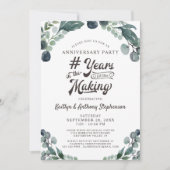 創業から生まれた緑の年 招待状 (正面)