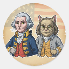創業のお客様 – 7月4日Cat Sticker ラウンドシール