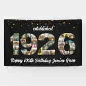 創業1926年 100歳の誕生日フォトコラージュ 横断幕 (横)