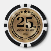 創業25周年記念ゴールド ポーカーチップ (正面)