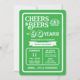 創業90周年おめでとう Brewery Surprise Cheers and Beers 招待状