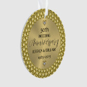 創立結婚記念のダイヤモンドとシルバー オーナメント (正面)