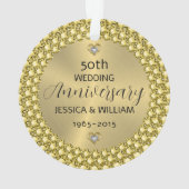 創立結婚記念のダイヤモンドとシルバー オーナメント (裏面)