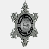 創立結婚25周年記念結婚馬車 スノーフレークピューターオーナメント (左)