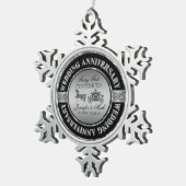 創立結婚25周年記念結婚馬車 スノーフレークピューターオーナメント (右)