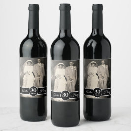 創立結婚30周年 ワインラベル