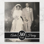 創立結婚30周年 ワインラベル (シングルラベル)