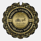 創立結婚50周年記念結婚馬車 オーナメントカード (裏面)