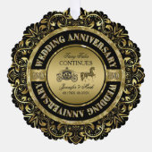 創立結婚50周年記念結婚馬車 オーナメントカード (正面)