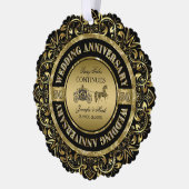 創立結婚50周年記念結婚馬車 オーナメントカード (左)