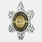 創立結婚50周年記念結婚馬車 スノーフレークピューターオーナメント (右)