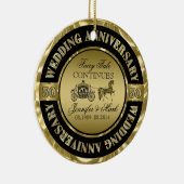 創立結婚50周年記念結婚馬車 セラミックオーナメント (右)