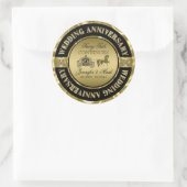 創立結婚50周年記念結婚馬車 ラウンドシール (バッグ)