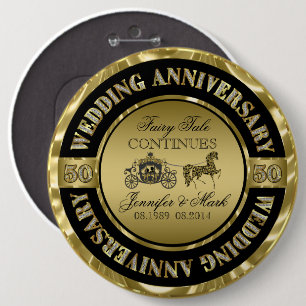 創立結婚50周年記念結婚馬車 缶バッジ