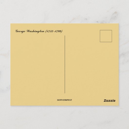 創立者のポートレートジョージ・ワシントンUSA ポストカード (裏面)