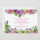 創立者カラフルの日札 招待状 (裏面)