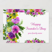 創立者カラフルの日札 招待状 (正面/裏面)