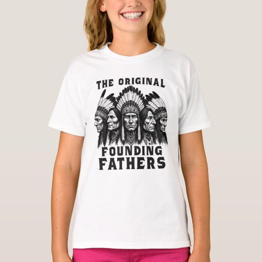 創立者先住民アメリカインディアン Tシャツ (正面)