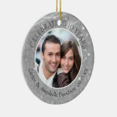 創立10周年 |シルバースパークル写真 セラミックオーナメント (右)