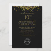 創立10周年 ブラックゴールド 招待状 (正面)